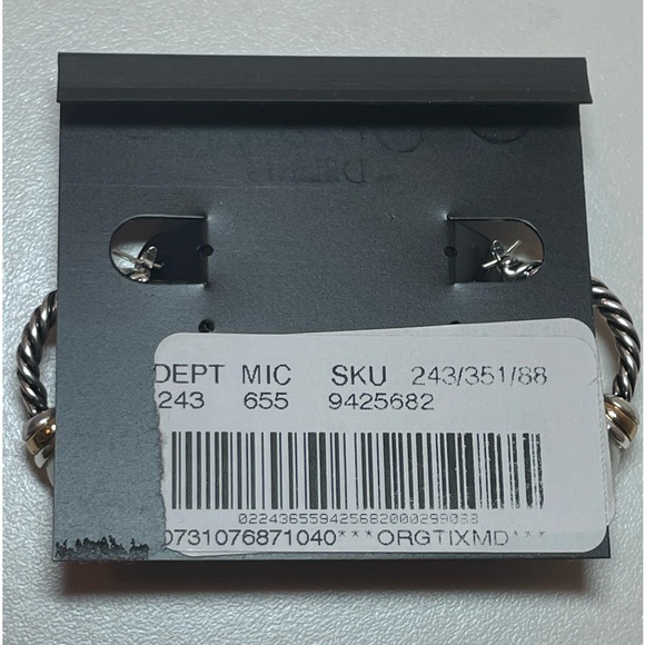 🆕 Scroll by Dillard’s Etched Design Silver-tone Hoop Lever-Back Earrings - Picture 11 of 11